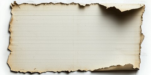 Realistic torn notebook edge with frayed holes