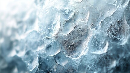Obraz premium Close Up Textured Ice Formation Showcasing Blue Tones and Abstract Patterns