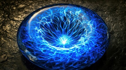 electric blue resin art