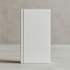 Blank, white book cover, featuring a simple design.