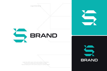 S Letter trademark brand logo
