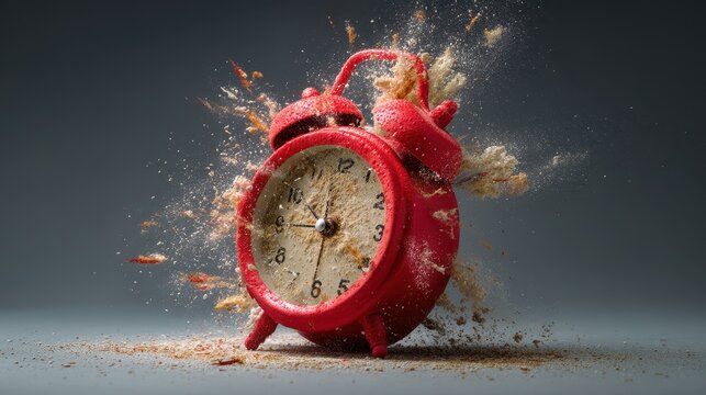 Dynamic Alarm Clock Shattering: A Conceptual Exploration of Time and Physics with Ample Copy Space