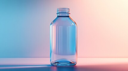 Naklejka premium Clear glass bottle