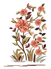 Floral Motif, illustration vector art