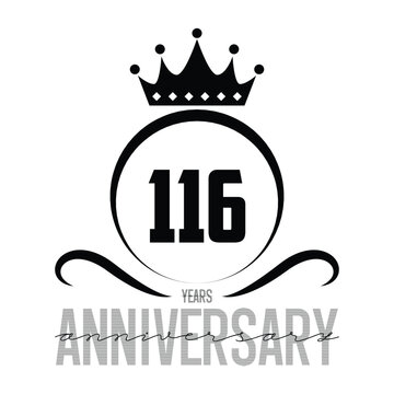 116 years anniversary celebration logotype colorful line vector, 116th birthday logo, 116 number, Banner template, vector design template elements for invitation card and poster.