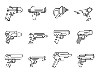Heat Gun line art icon minimalist design illustration artwork