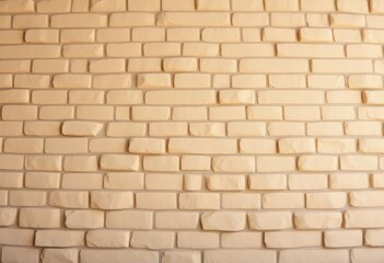 Fototapeta premium Wide panoramic view of a light brown stone wall, rough texture, grunge backdrop, copy space, tan, masonry