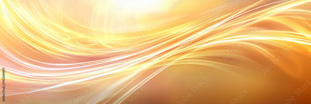 Poster Stunning abstract light waves create a warm background effect Generative AI
