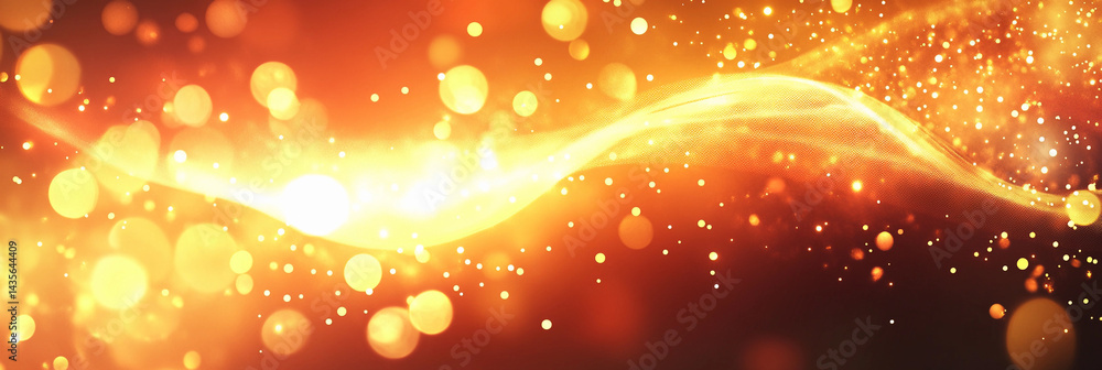 Poster Colorful abstract light and wave curves create a vibrant background Generative AI