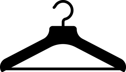 Hanger for garment icon in flat style.