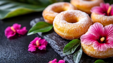 Delicious powdered sugar donuts wallpapers
