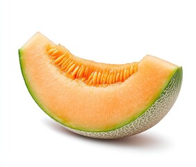 Cantaloupe slice, fresh and juicy