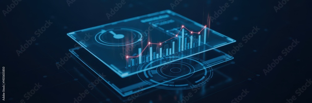 Poster layered digital display with graphic data