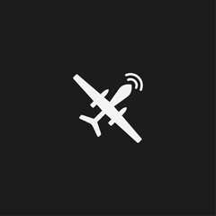 Fototapeta premium Military drone icon flat vector design