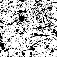 Png pattern of abstract ink brush texture transparent background