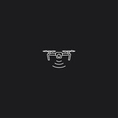 Delivery drone icon flat vector design