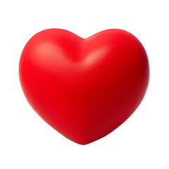 3D Rendered Red Heart Shape Symbol Of Love On White Background