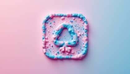 Colorful spring lettering, vibrant pink and blue typography for seasonal designs