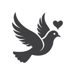 Obraz premium dove with love sign