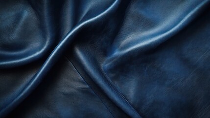 Fototapeta premium Luxurious Deep Blue Leather Texture