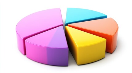 Fototapeta premium Colorful pie chart graphic (1)