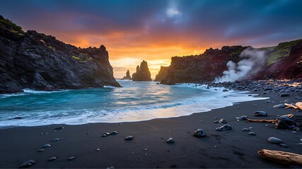 Obraz premium Sunset over the sea