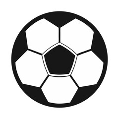 Fototapeta premium Black And White Soccer Ball Icon Vector Illustration Graphic Design