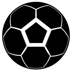 Fototapeta premium Black And White Football Vector Art Classic Ball Game Icon Illustration Design