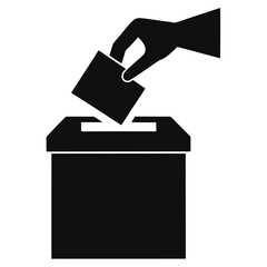 Hand Putting Ballot In Box Representing Democracy And Voting Process