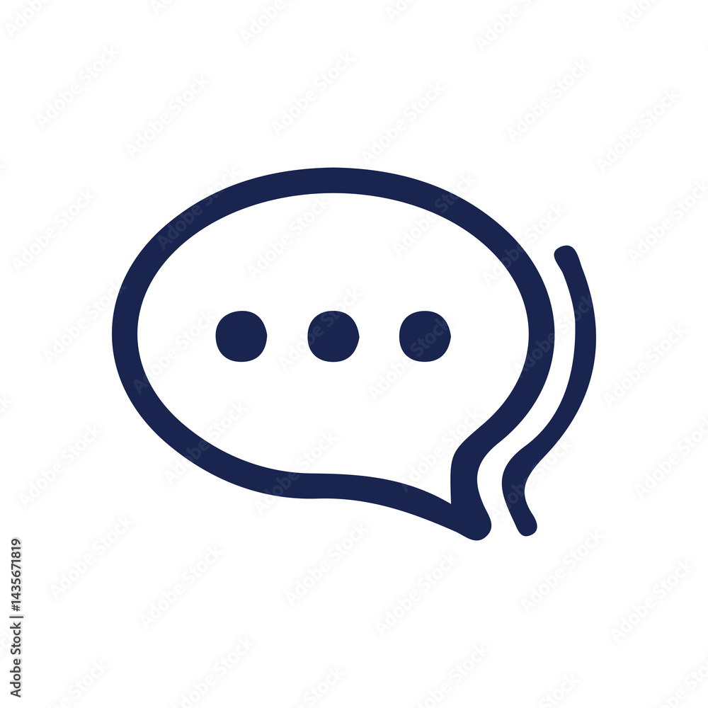 Poster text message icon set in line style.. social media message sign. vector illustration eps 10