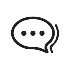 Text Message icon set in line style.. Social media message sign. Vector illustration Eps 10