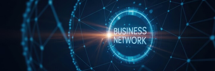 Abstract digital illustration of a business network