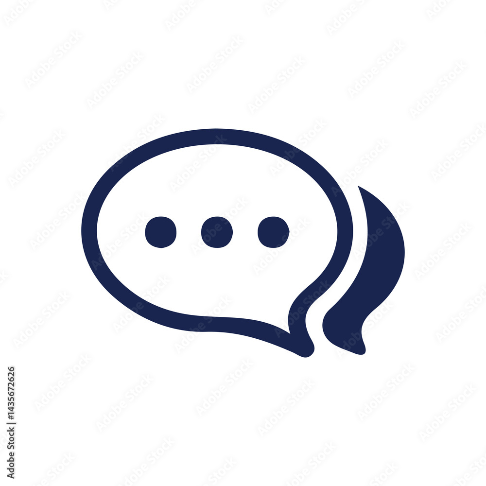 Poster text message icon set in line style.. social media message sign. vector illustration eps 10