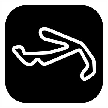 misano glyph icon vector illustration isolated on white background