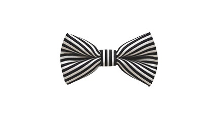 Naklejka premium Stylish black and white striped bow tie (2)