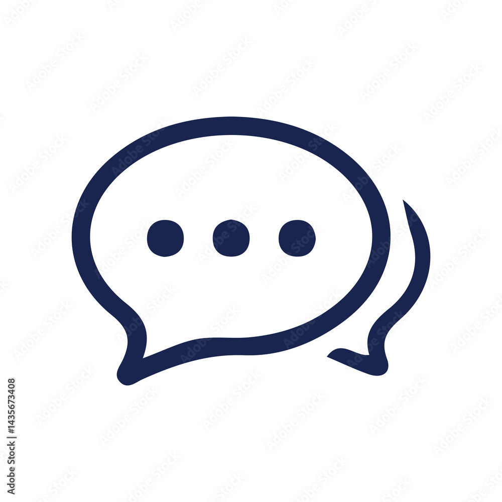 Poster text message icon set in line style.. social media message sign. vector illustration eps 10