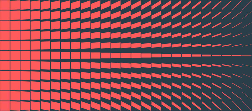 Tech-inspired abstract vector with radiating red rectangles and deep distortion abstract background. Great for sci-fi themes, conceptual wallpapers and energetic digital compositions. Wide abstraction