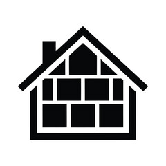 Home Under Construction Graphic Showing Framework, House Framework Design for Under Construction Page