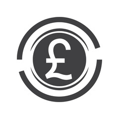 Pound in a circle vector icon
