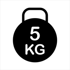 kettle bell glyph icon vector illustration isolated on white background