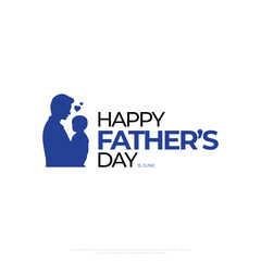 Happy fathers day creative social media post, vector illustration.