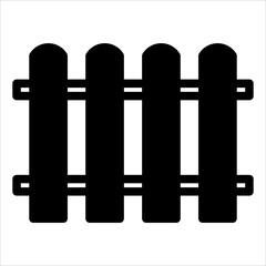 fence glyph icon vector illustration isolated on white background