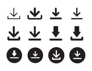 Download and upload icon vector. symbol, sign. Download icon files. Software download icon . Web icon set . Icons collection. Vector illustration eps 10.