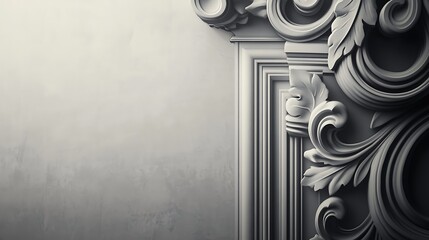Ornate Plaster Molding Detail.