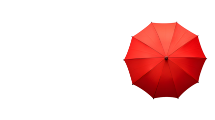 Red umbrella against black background