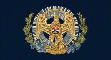 Symbolic Representation of the Nevada Banner Featuring the State Seal in Bold Colors