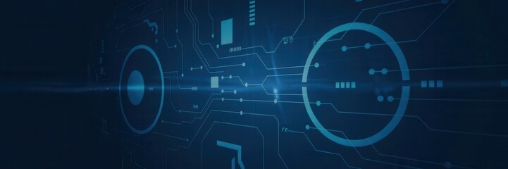 Obraz premium Abstract technological circuit design illustration