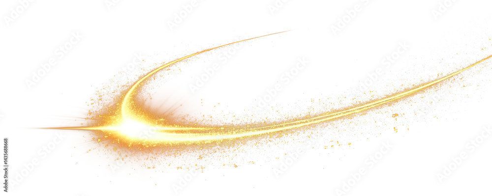 Wall mural png golden light curve lines background sparkle golden.
