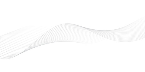 abstract Grey wave line background on white background.	