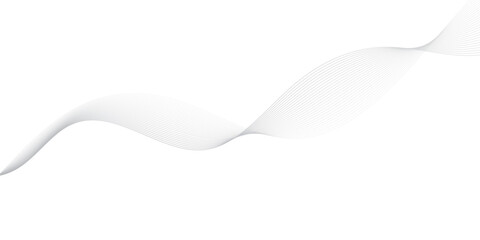 abstract Grey wave line background on white background.	